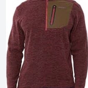 Eddie Bauer Men’s Cloud Layer Pro 1/4 Zip LS Pullover Red